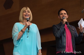 Janet Davies of ABC's 190 North and Santino Fontana, Tony nominated actor host Broadway in Chicago