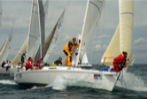 Boat racing on Lake Michigan