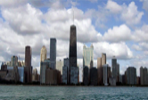 Chicago skyline from Lake Michigan