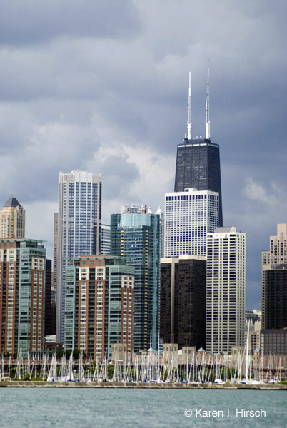 Chicago skyline with Hancock Building