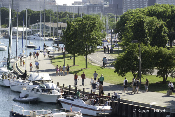 walkway by Monroe Harbor, Chicago