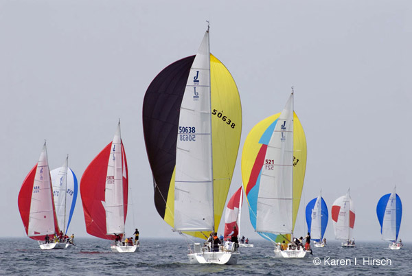 sailboat race - spinnaker run